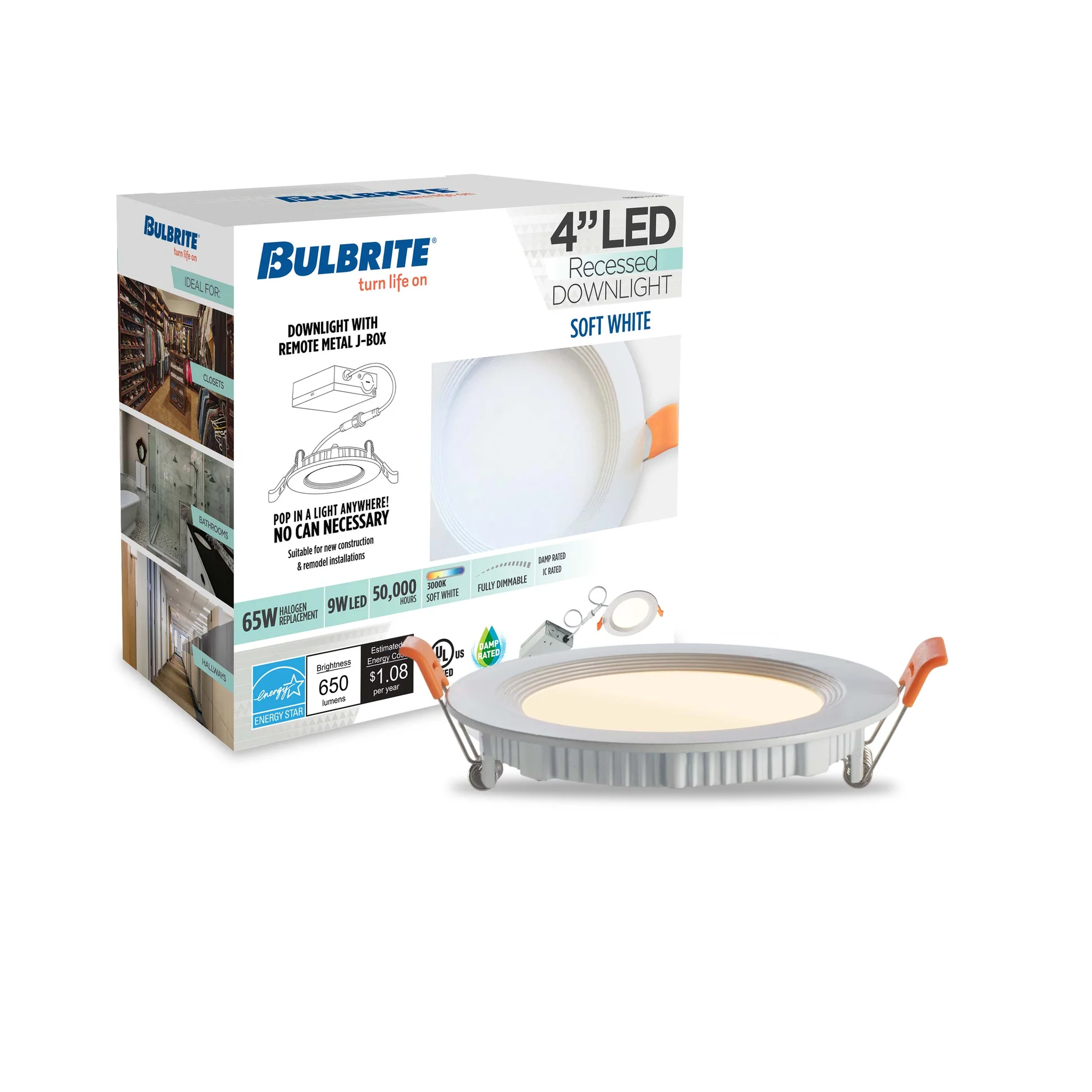 Bulbrite Pack of (2) LED 4
