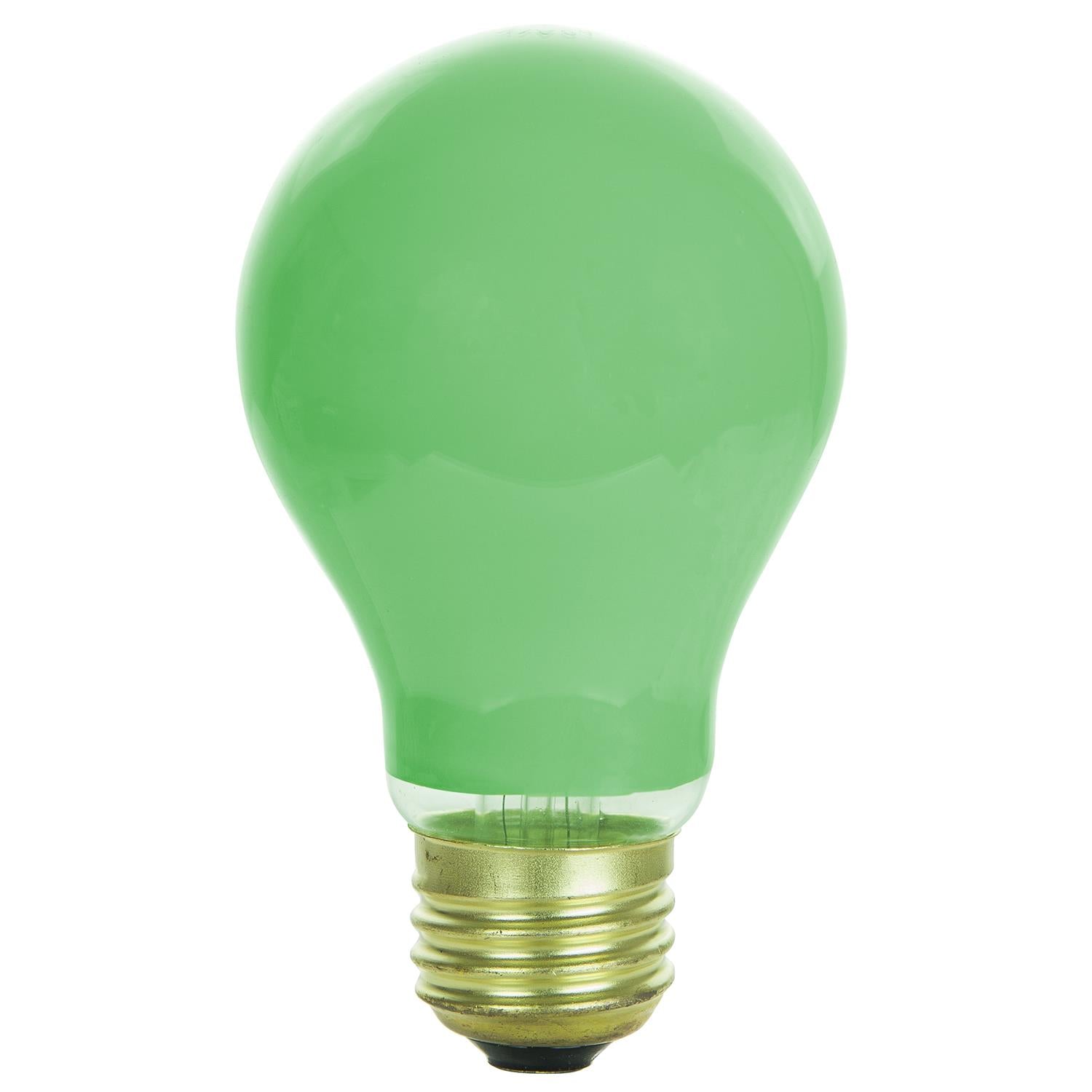 Sunlite 40 Watt A19 Colored, Medium Base, Ceramic Green - Cheap-Us