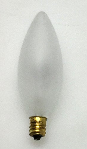 Bulbrite 25CTW/32/3 25 Watt Incandescent B10 Torpedo Chandelier Bulb, Candelabra Base, White - Cheap-Us