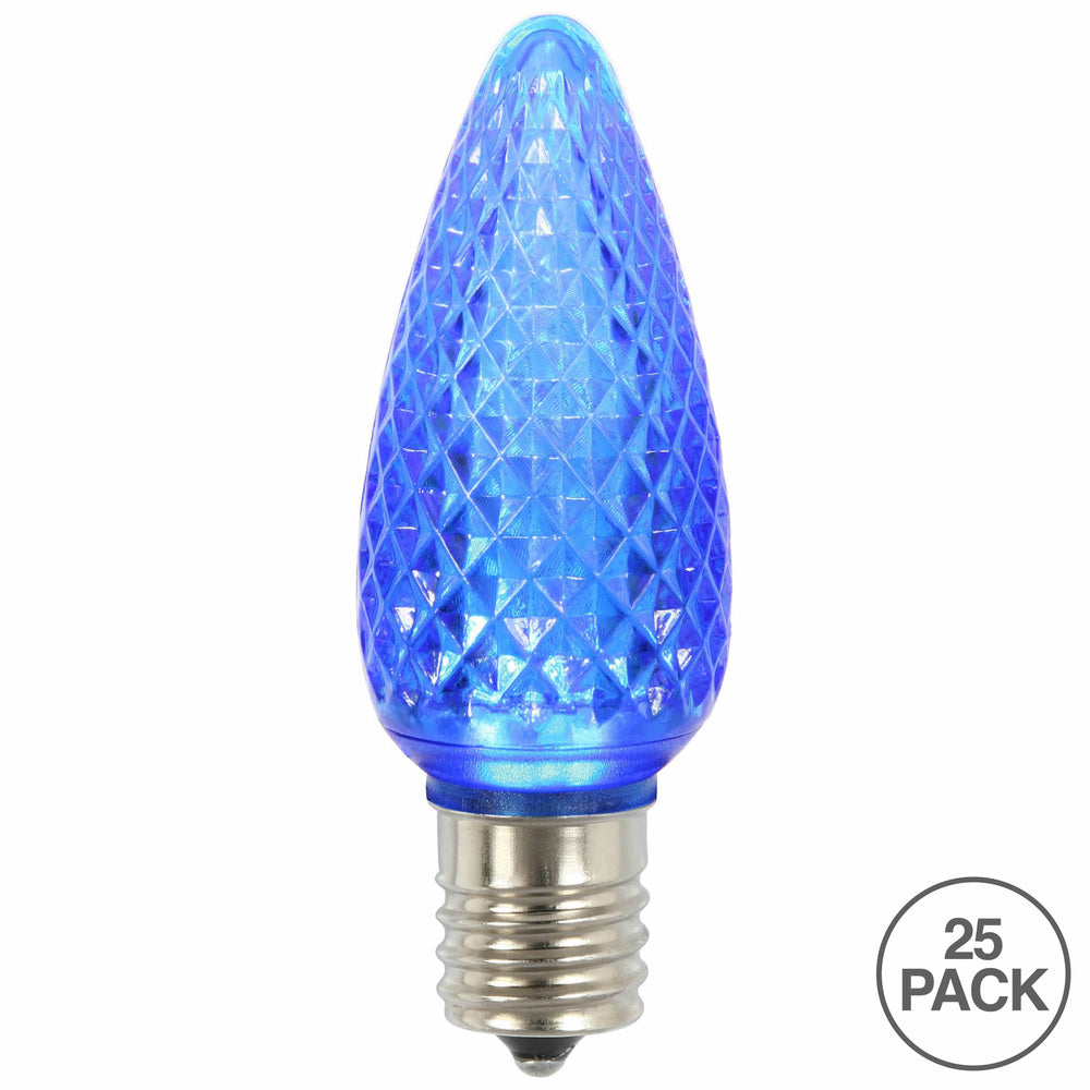 Vickerman C9 LED Blue Faceted Twinkle  Replacement Bulb bag of 25 - Cheap-Us