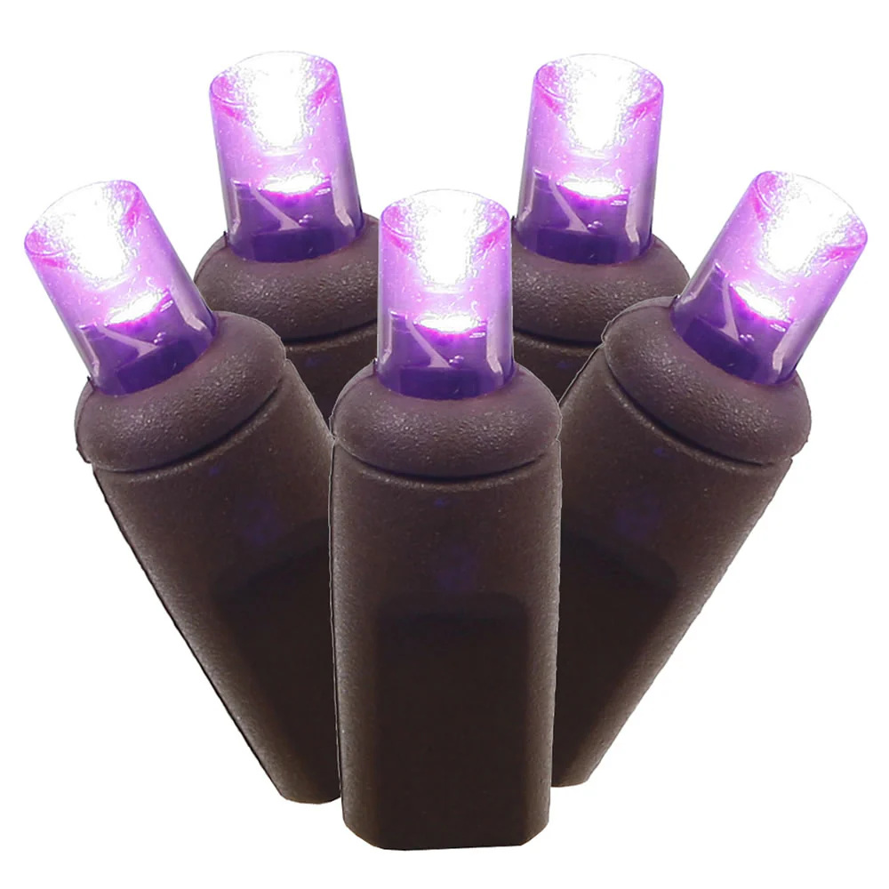 Vickerman 150 Purple Wide Angle LED Single Mold Christmas Net Light Set Brown Wire - Cheap-Us
