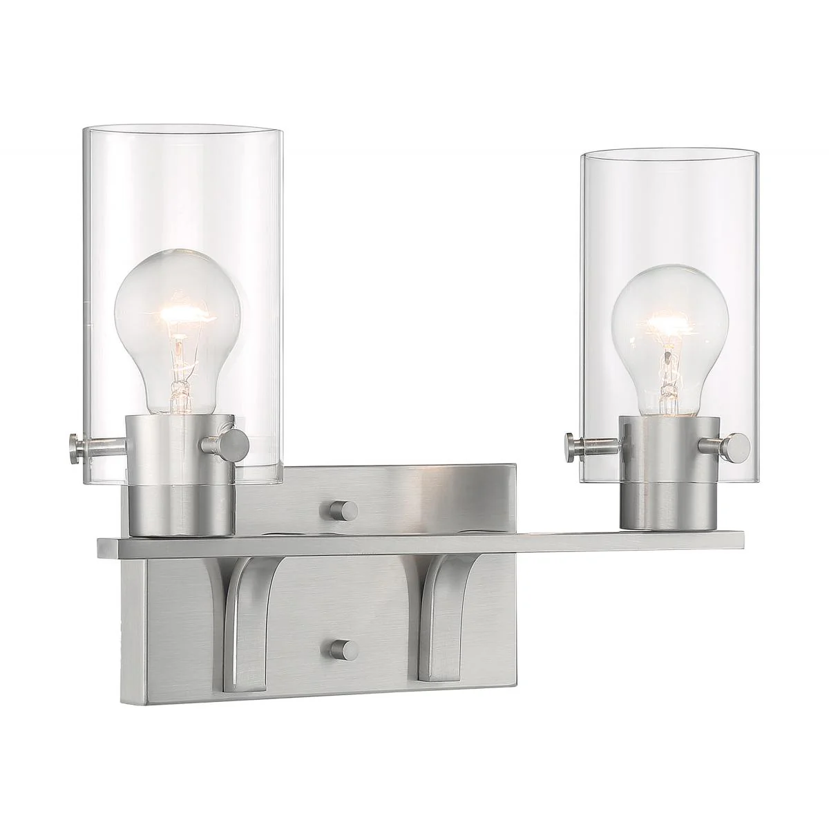 60-7172 SOMMERSET 2 LIGHT VANITY Sommerset - 2 Light Vanity with Clear Glass - Brushed Nickel Finish - Cheap-Us