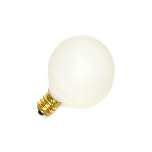 Bulbrite 25G12WH 25 Watt Incandescent G12 Globe, Candelabra Base, White - Cheap-Us