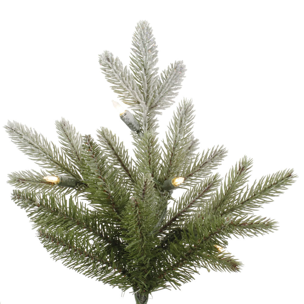 Vickerman 6.5' Frosted Balsam Fir Artificial Christmas Tree Clear Dura-Lit® Lights - Cheap-Us