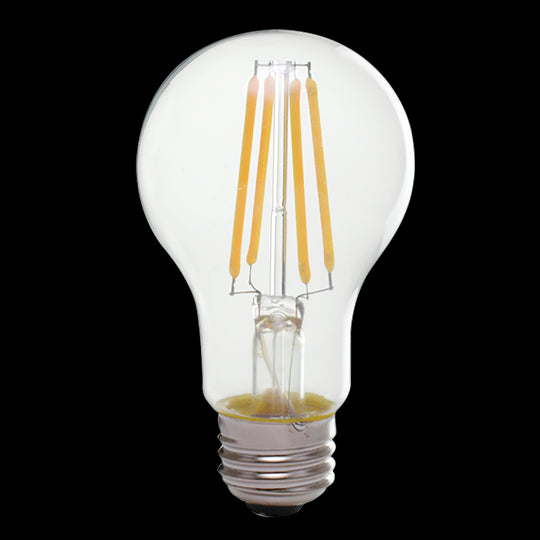 Luxrite LED A19 Light Bulb, E26 Medium Base, 8W, 5000K - Bright White, 800 Lumens, 80 CRI, Clear Glass Filament Finish, Dimmable (LR21614) - Cheap-Us