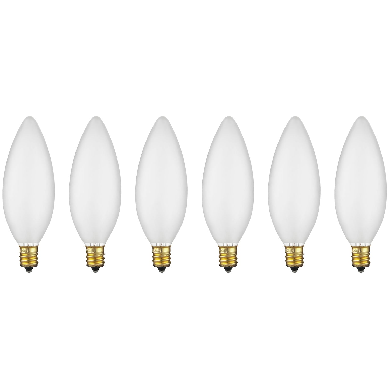 Sunlite 40 Watt Torpedo Tip Chandelier, Candelabra Base, Frost - Cheap-Us