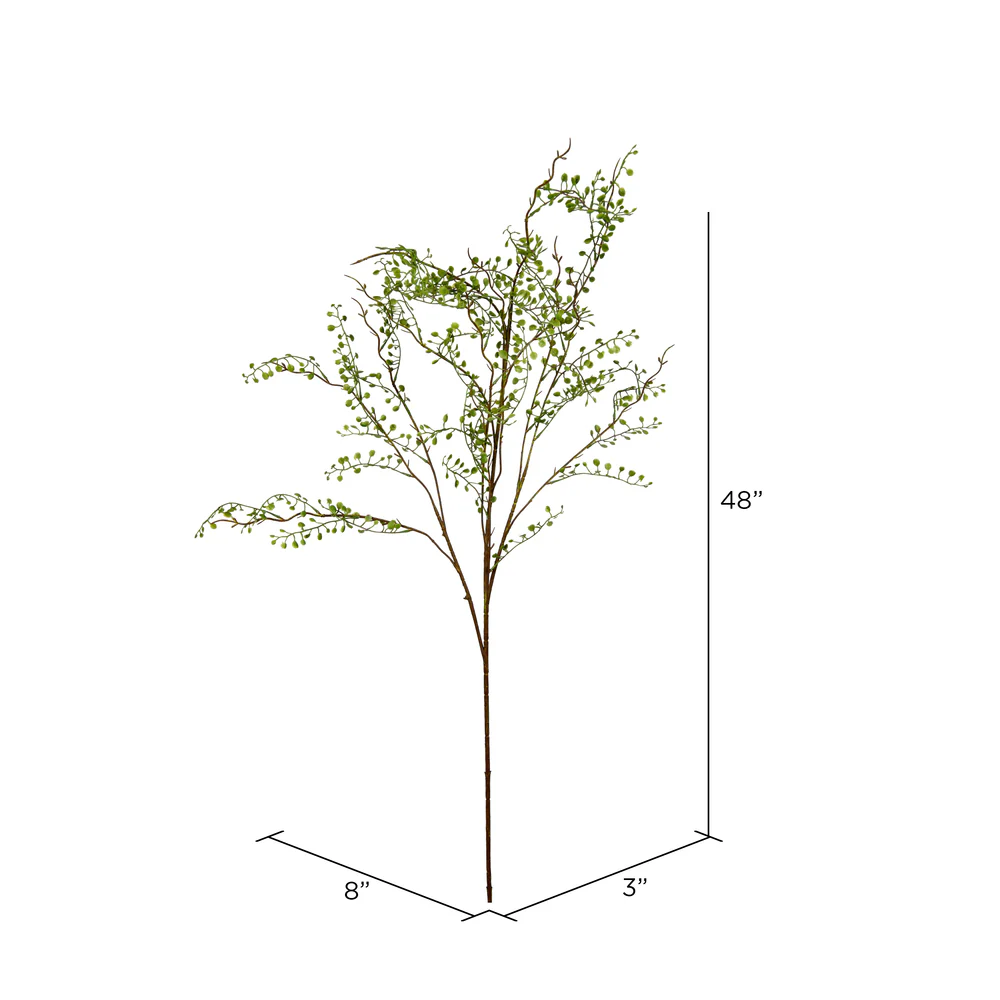 Vickerman 48'' Artificial Green Leaves Spray. Includes 2 sprays per pack. - Cheap-Us