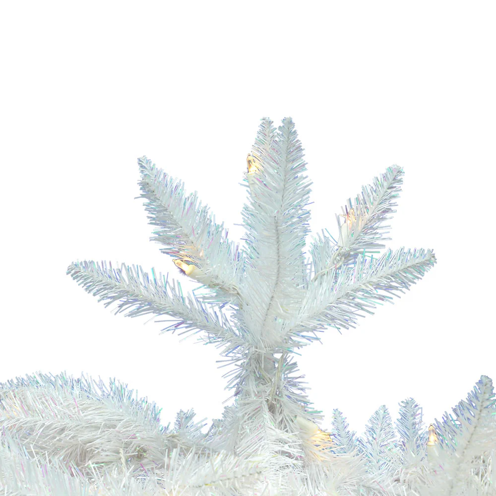 Vickerman 6' Sparkle White Spruce Pencil Artificial Christmas Tree Pure White LED Lights - Cheap-Us