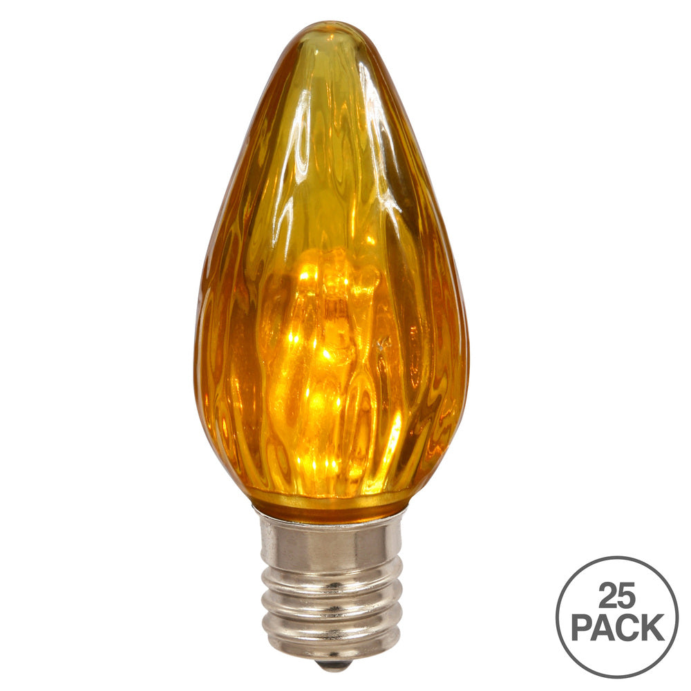 Vickerman F15 Amber LED Plastic Flame Replacement Bulb package of 25 - Cheap-Us
