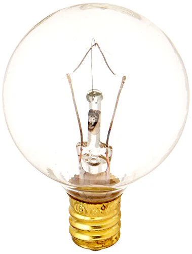 Bulbrite 25G12CL 25 Watt Incandescent G12 Globe, Candelabra Base, Clear - Cheap-Us