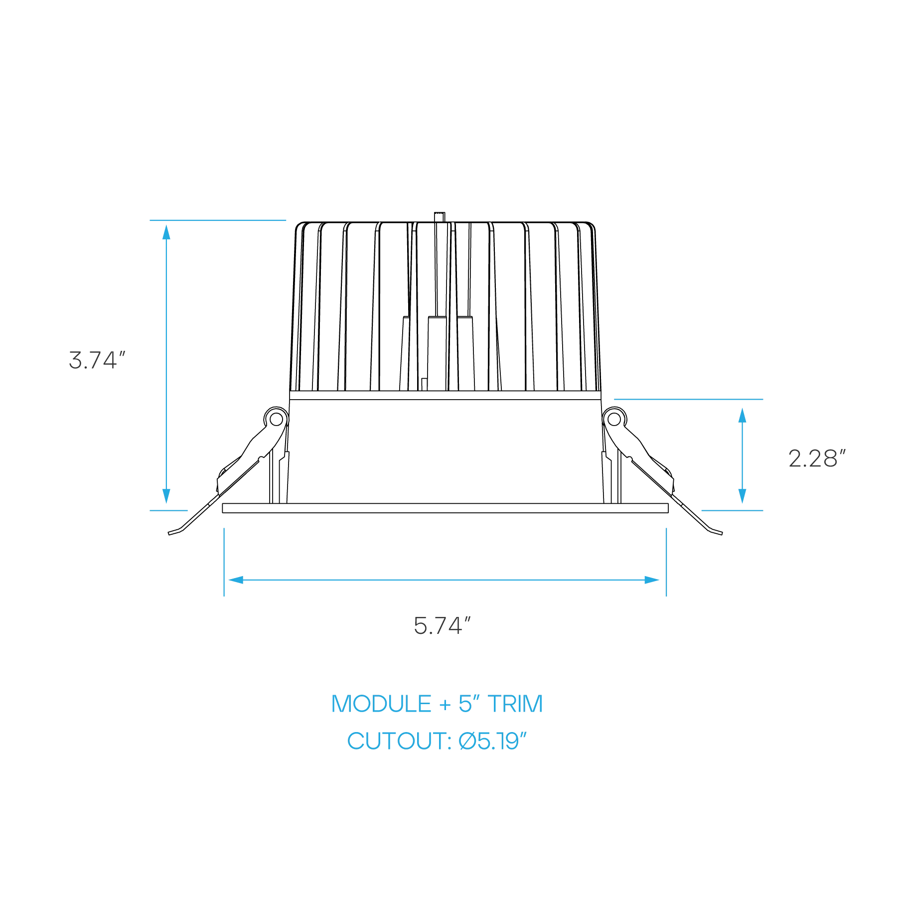 Luxrite 5 Inch Round Trim Replacement - White Finish (LR24992) - Cheap-Us