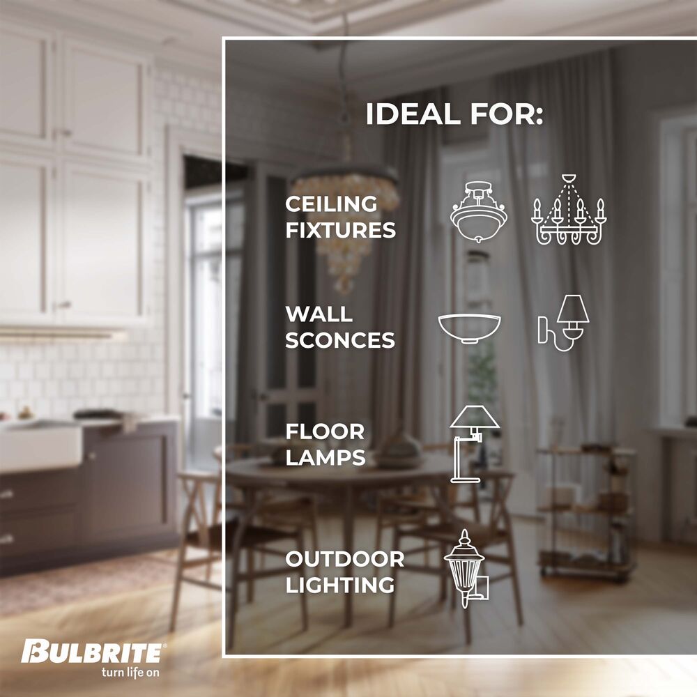 Bulbrite Pack of (20) 40 Watt Dimmable Clear G11 Krypton Light Bulbs with Candelabra (E12) Base - Cheap-Us