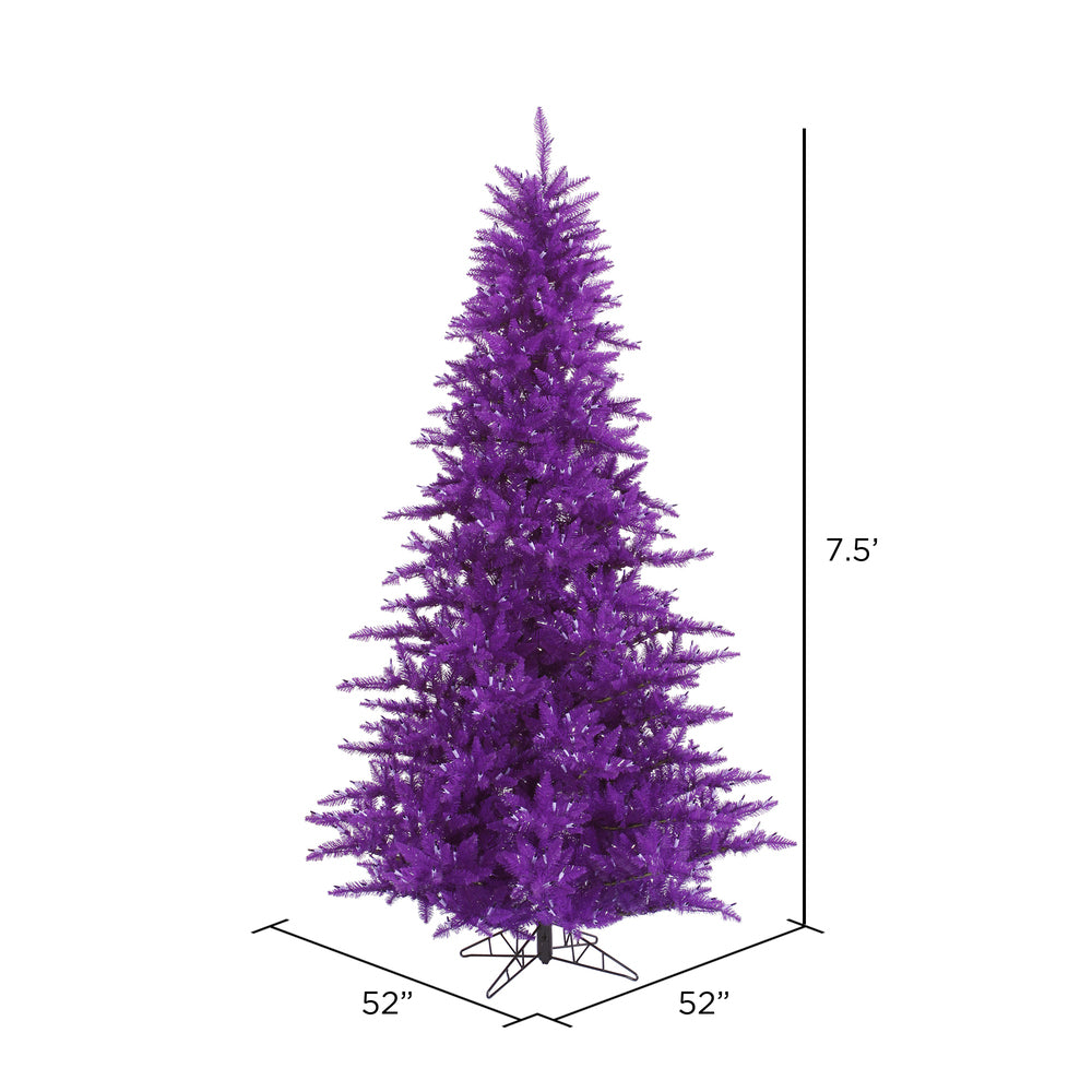 Vickerman 7.5' Purple Fir Artificial Christmas Tree Unlit - Cheap-Us