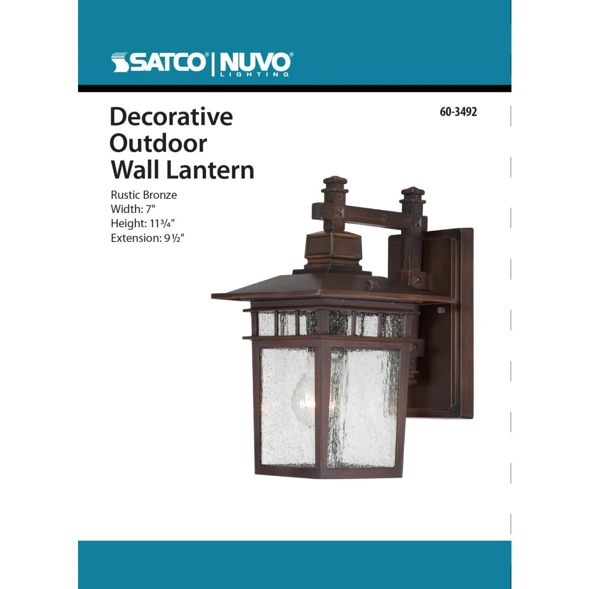 60-3492 COVE NECK 1 LGT OUTDOOR WALL Cove Neck - 1 Light - 12