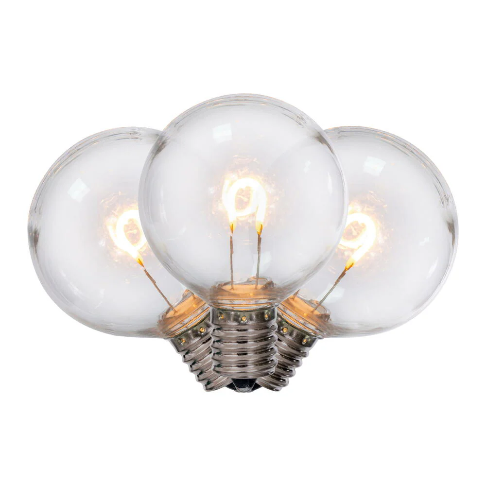 Vickerman G50 Transparent U-Shaped Filament Warm White Bulb, E17 Base, .6 Watts, 25 Pcs Assorted/Bag.  Colors included are Blue, Red, Green, Purple and Amber. - Cheap-Us