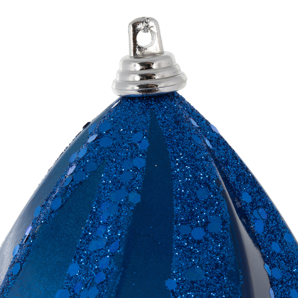 Vickerman 8'' Blue Glitter Swirl Drop Christmas Ornament - Cheap-Us