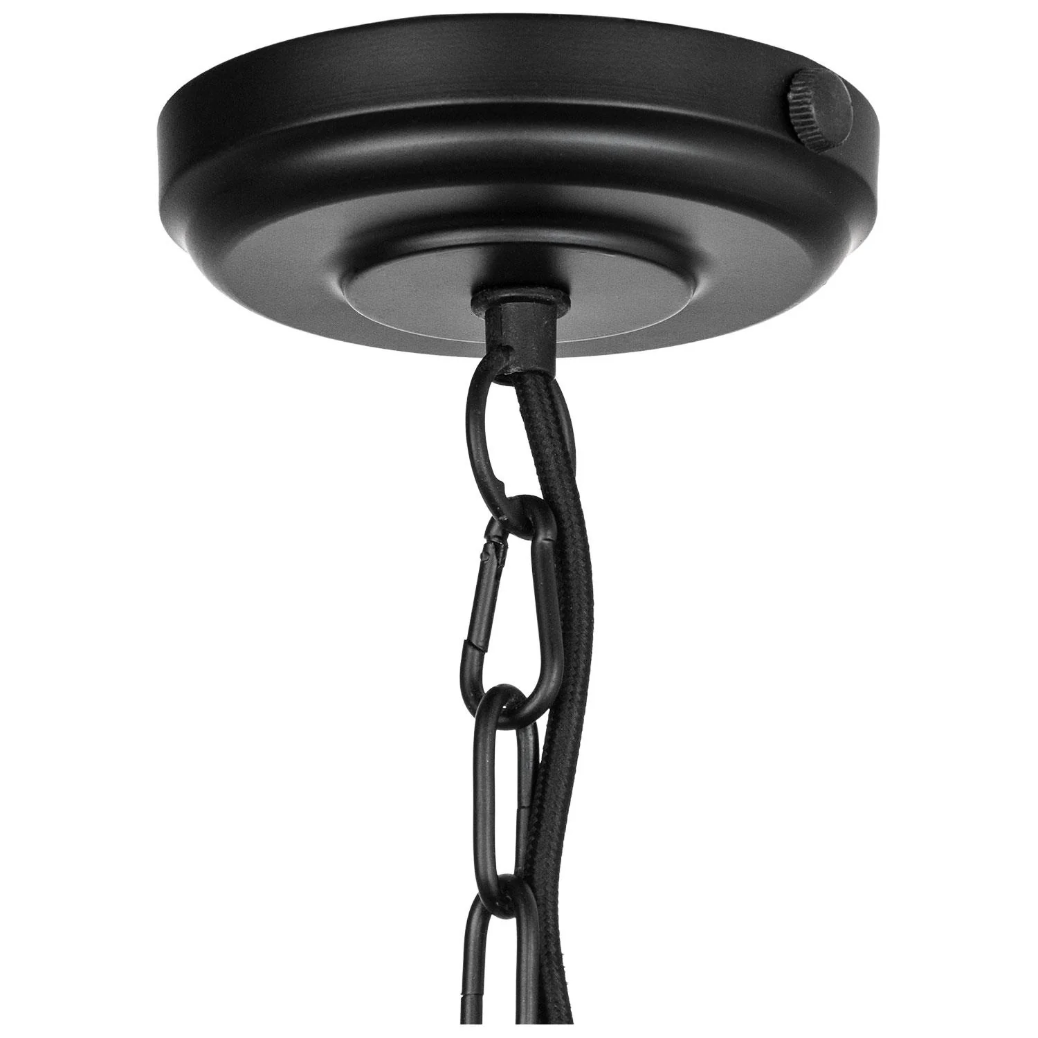 Sunlite Hexagon Pendant Vintage Antique Style Fixture, Stain Black Finish - Cheap-Us