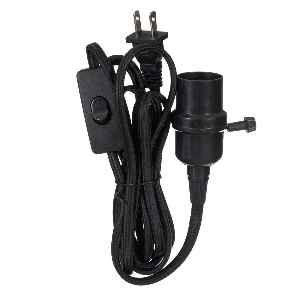 Vickerman E26 Black Socket Wire, 8' Cord- 2 Pack - Cheap-Us