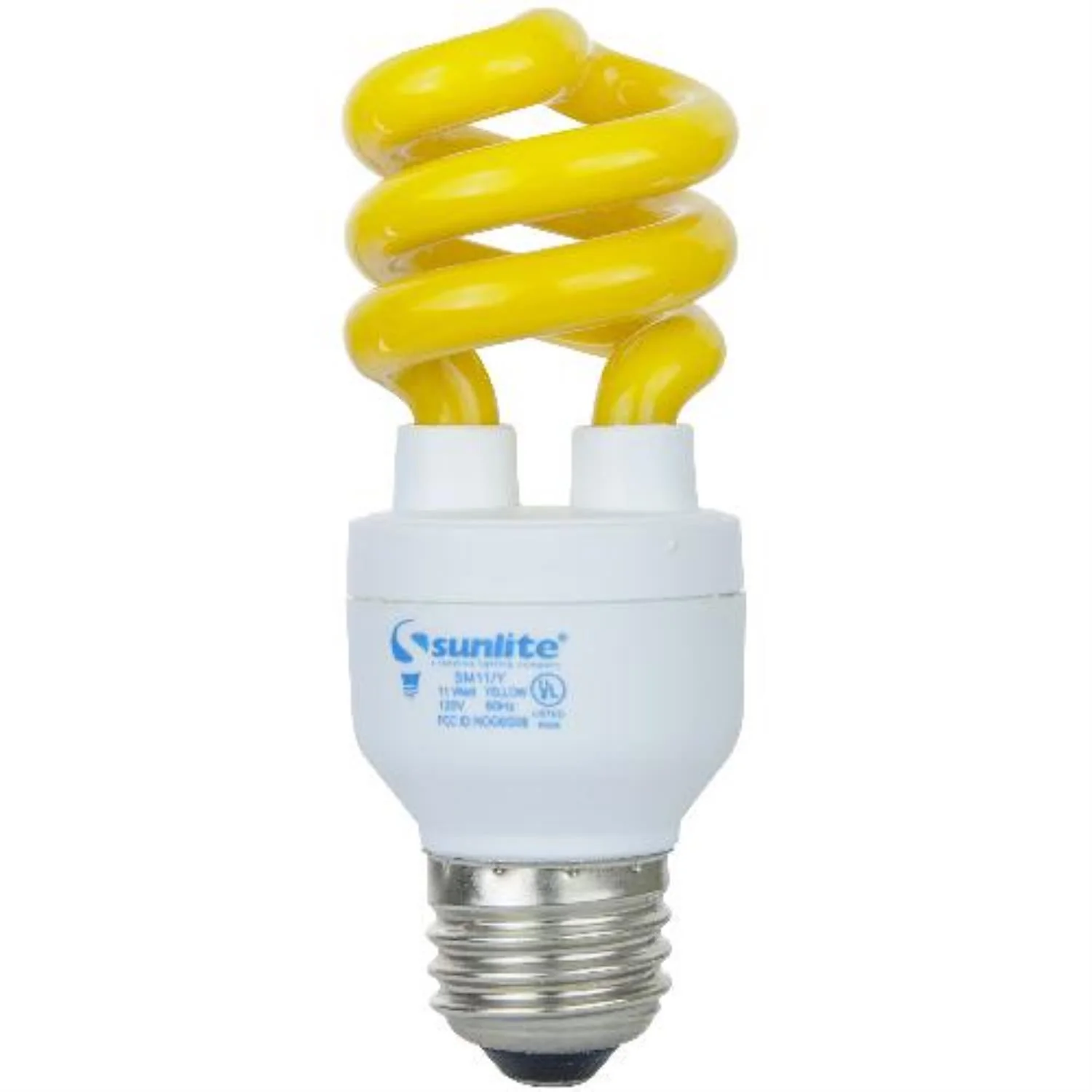Sunlite 11 Watt Yellow Medium Base Spiral CFL Light Bulb - Cheap-Us