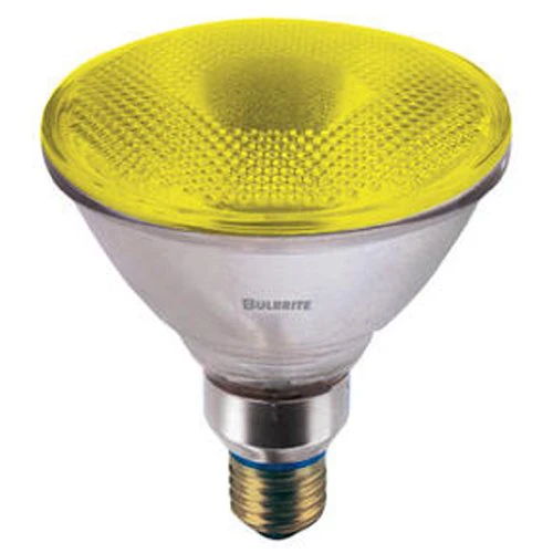 Bulbrite H90PAR38Y 90 Watt Dimmable Colored Light Halogen PAR38, Medium Base, Yellow - Cheap-Us