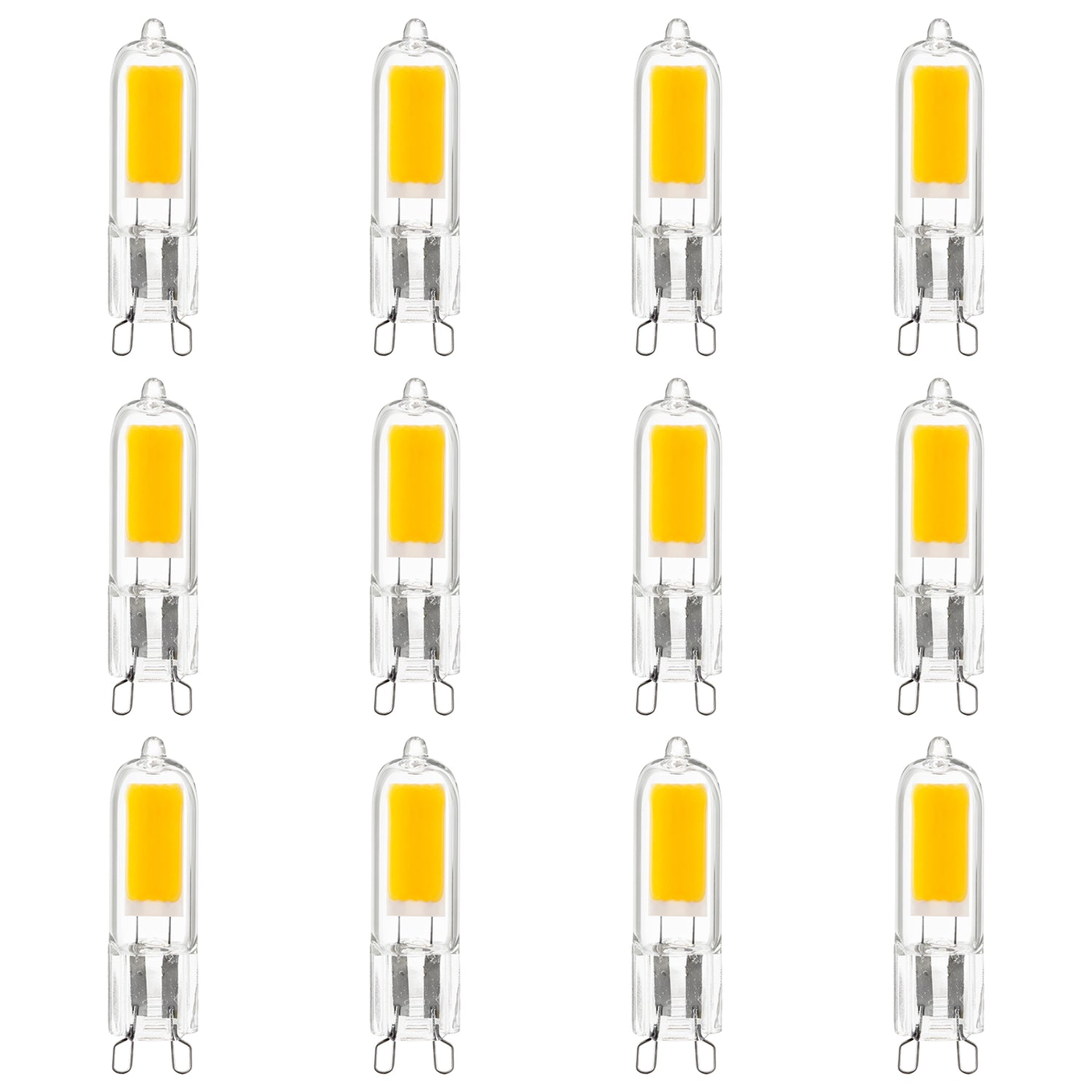 Sunlite LED G9 Light Bulbs, 2 Watt (25W Halogen Equivalent), 200 Lumen, 3000K Warm White, G9 Base - Cheap-Us