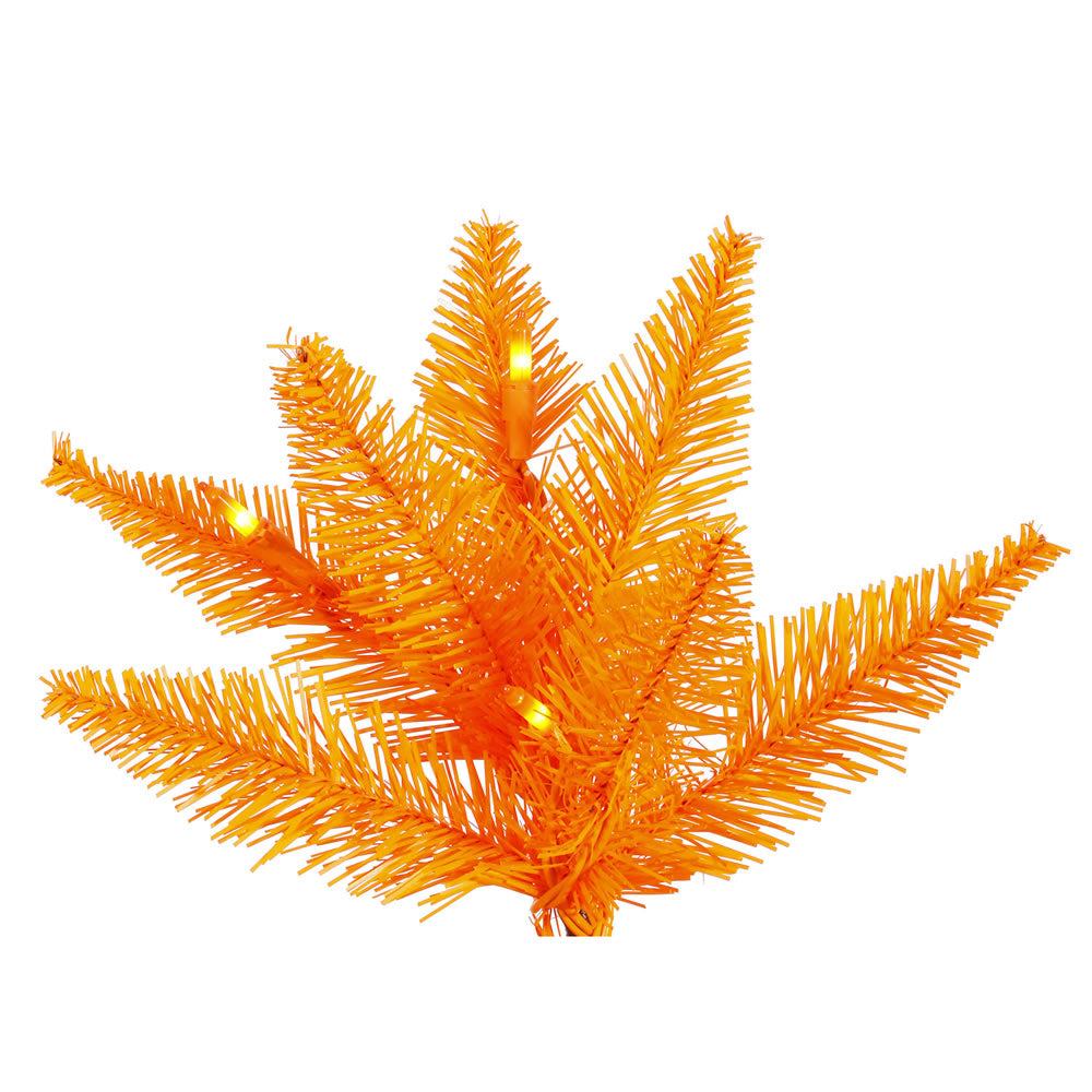 Vickerman 10' Orange Fir Slim Artificial Christmas Tree Orange Dura-lit Incandescent Lights - Cheap-Us
