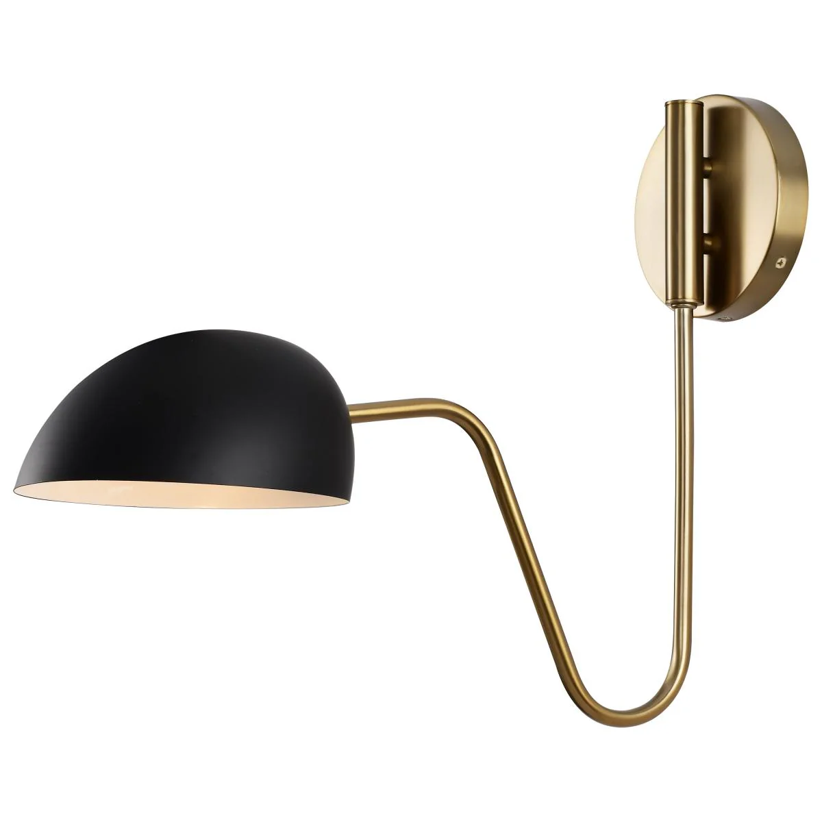 60-7391 TRILBY 1 LIGHT WALL SCONCE Trilby; 1 Light; Wall Sconce; Matte Black with Burnished Brass - Cheap-Us