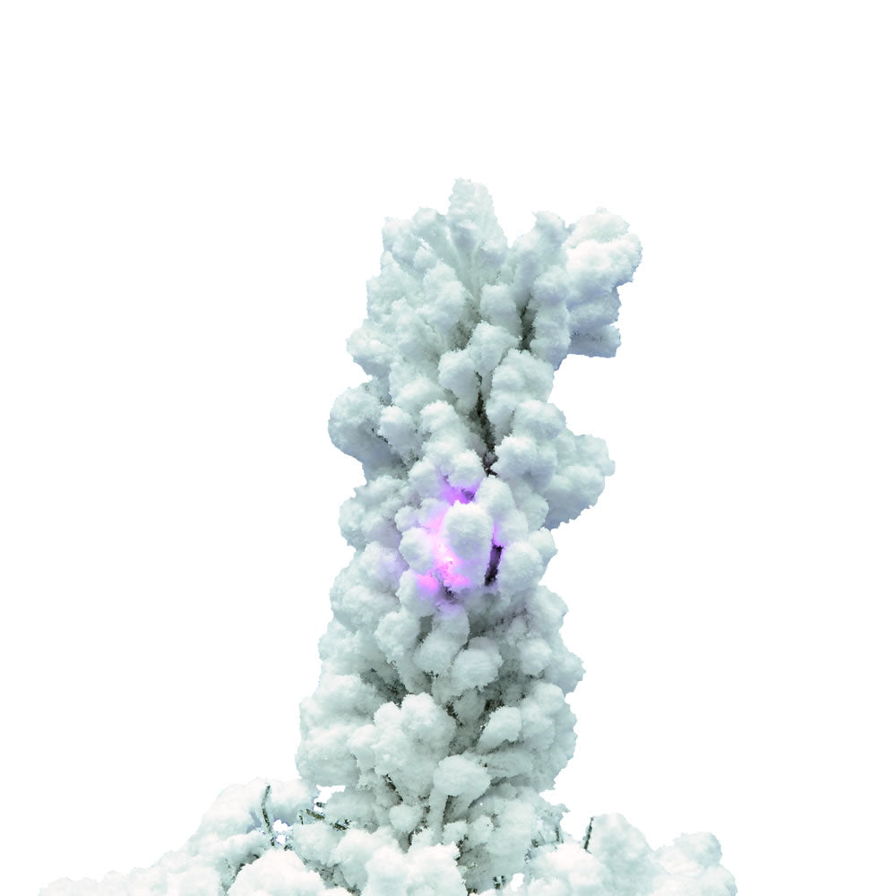 Vickerman 5.5' Flocked Alaskan Pine Artificial Christmas Tree Multi-Colored LED Dura-Lit lights - Cheap-Us