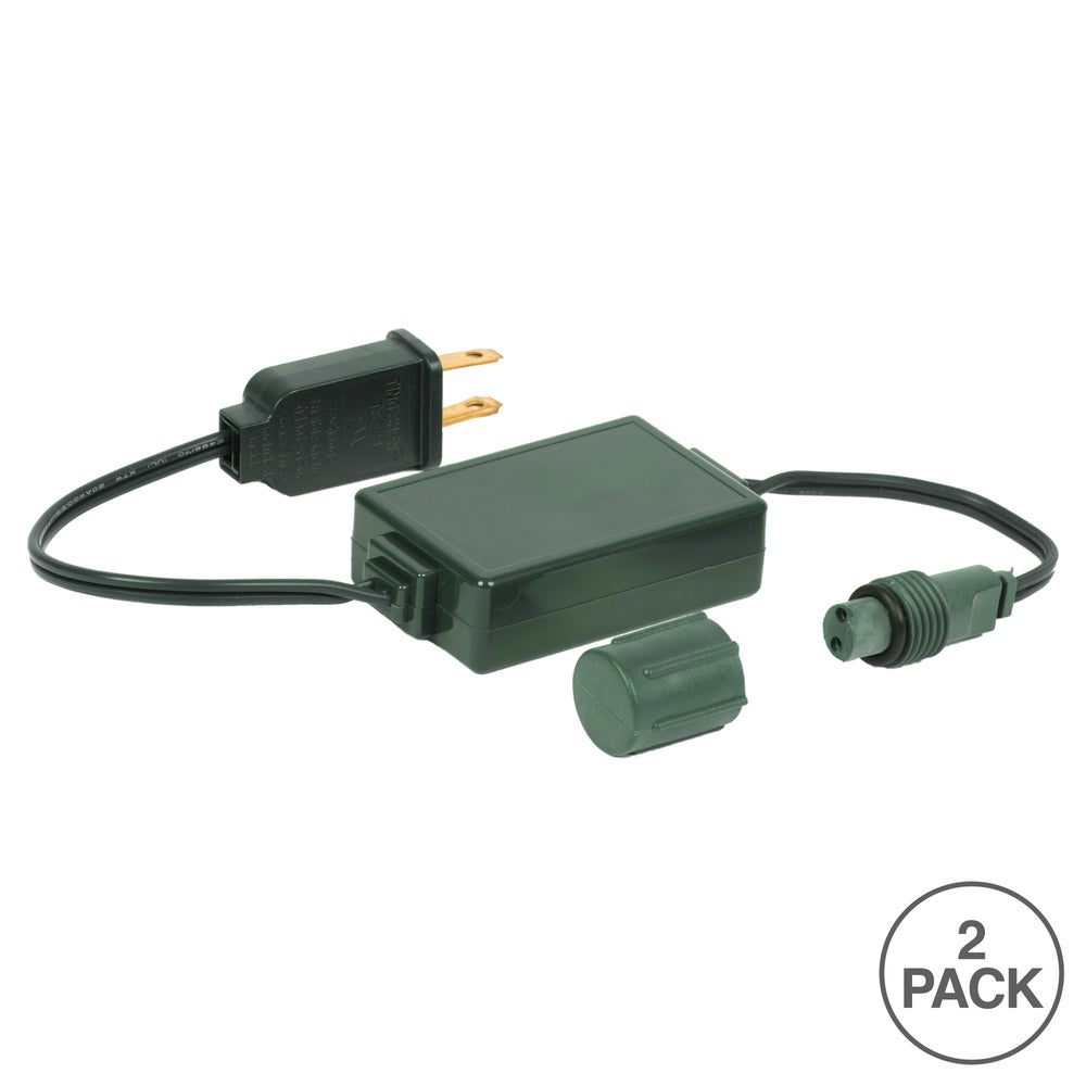 Vickerman 12 UL Rectified Coaxial Green Wire Male Plug Power Cord - 4 Pack. - Cheap-Us