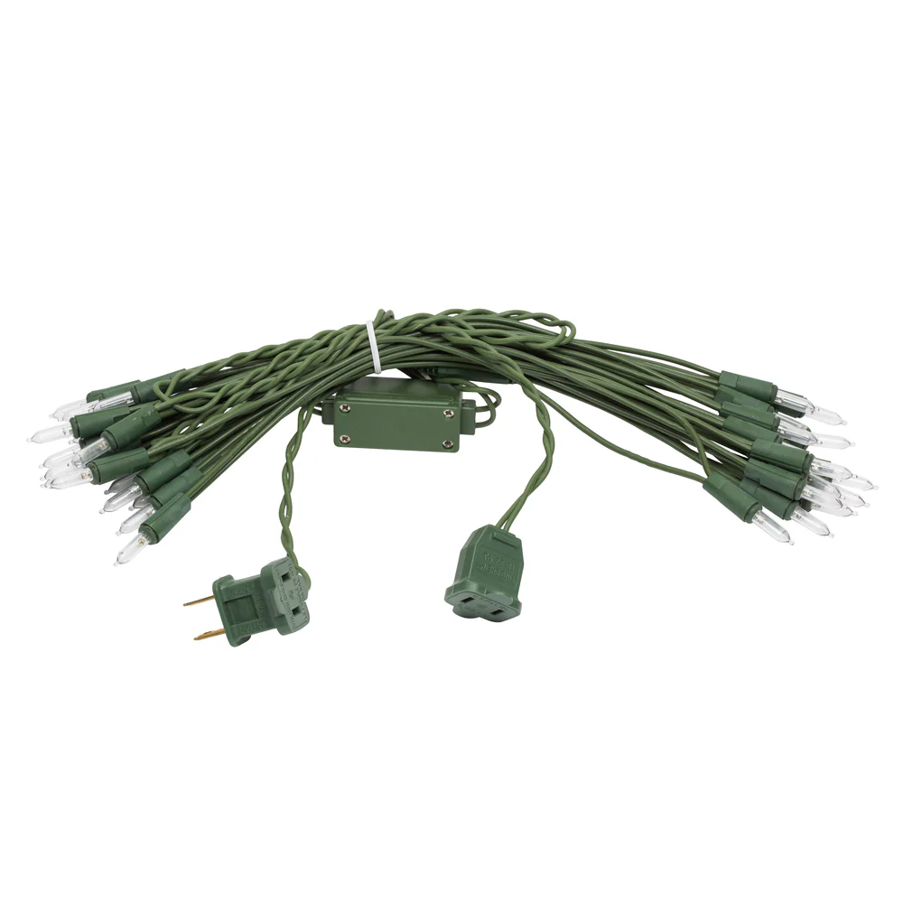 Vickerman 50 Light Warm White Dura-Lit Mini Lights, Green Wire - Cheap-Us