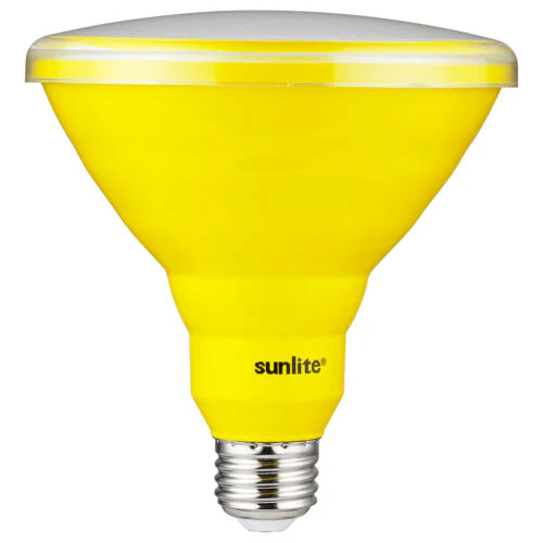 Sunlite 81476 LED PAR38 Colored Recessed Bug Light Bulb, 15 watt (75w Equivalent), Medium (E26) Base, Floodlight, ETL Listed, Yellow, Pack of 3 - Cheap-Us