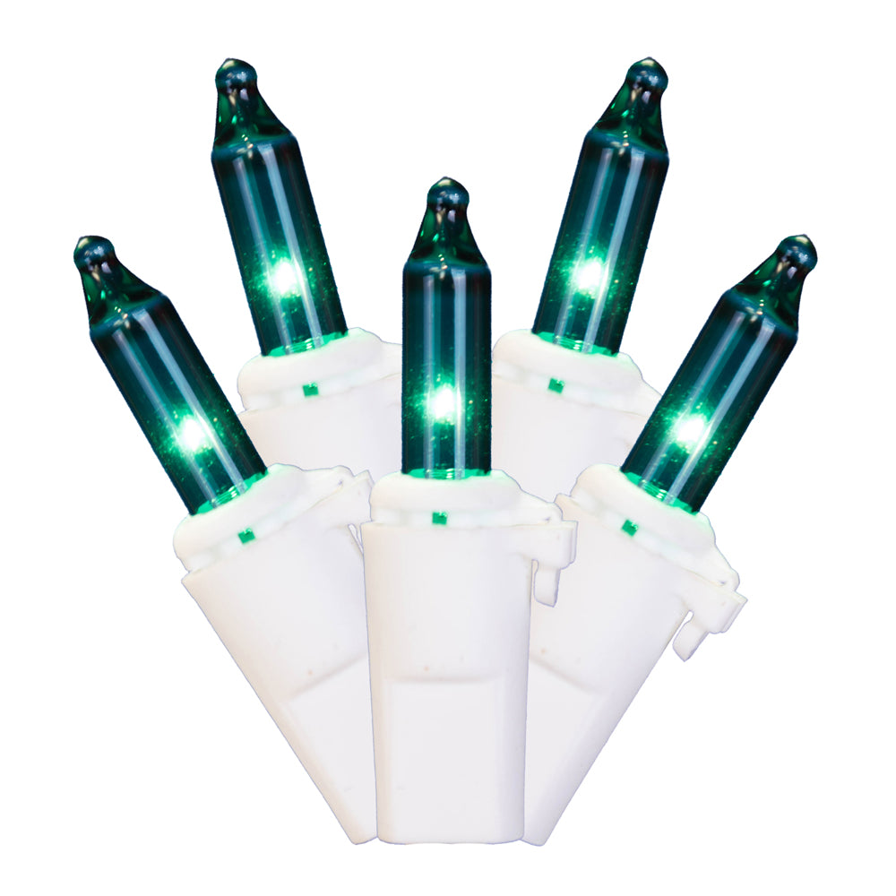 Vickerman 100 Teal Mini Light Icicle Light on White Wire 9' Christmas Light Strand - Cheap-Us