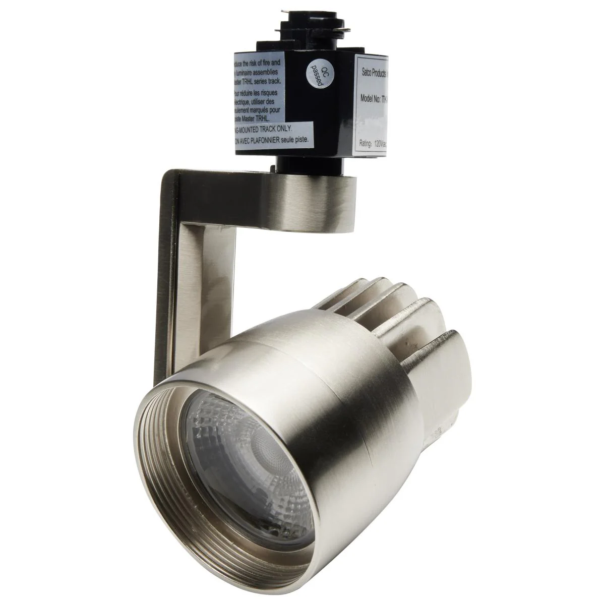 TK427 TRACK KIT 12W LED ANGLE ARM LED Track Kit - 12 Watt LED - 3000K - 4 foot Track - 36 degree - Round Shape with Angel Arm - Brushed Nickel Finish - Cheap-Us