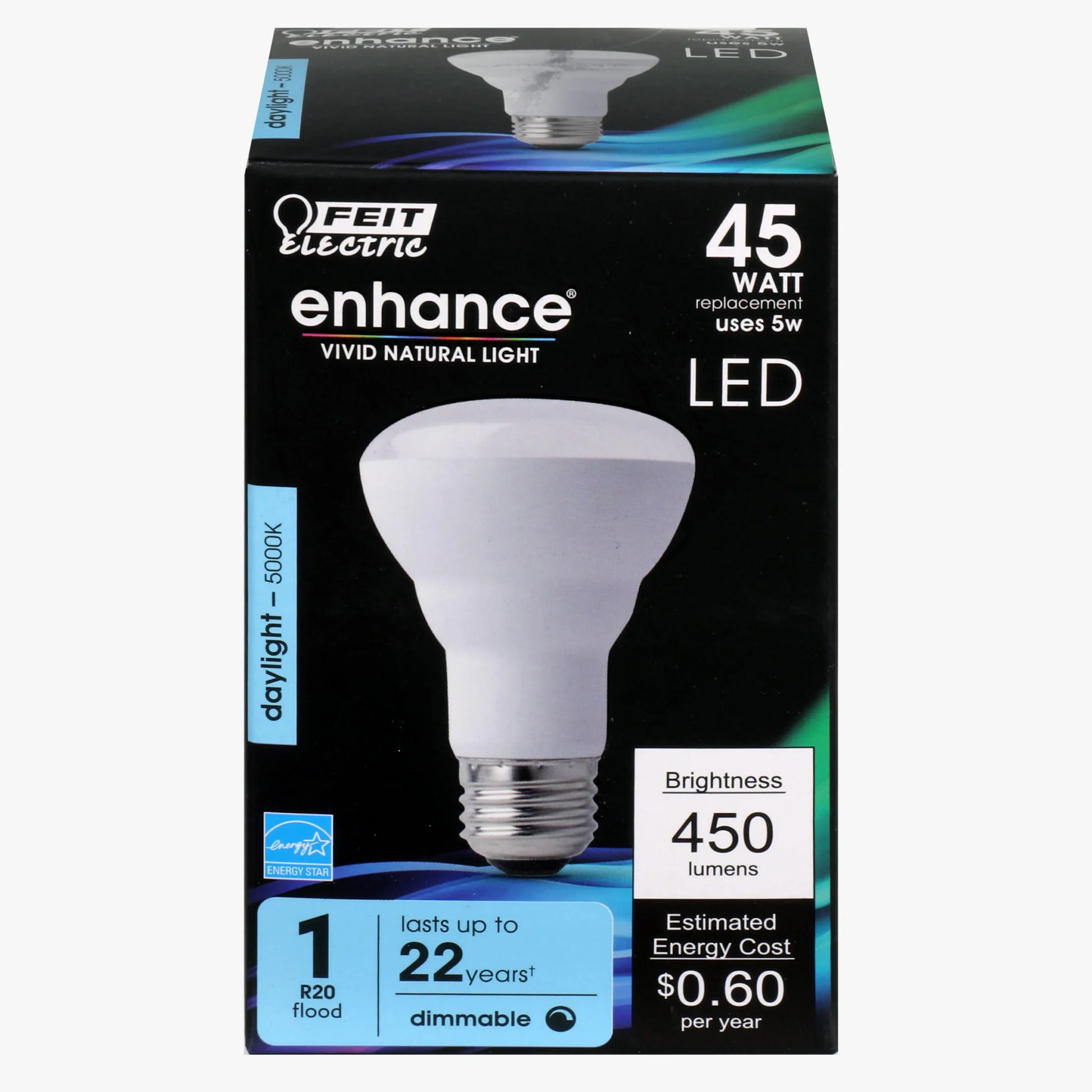 450 Lumen 5000K Dimmable LED R20 - Cheap-Us