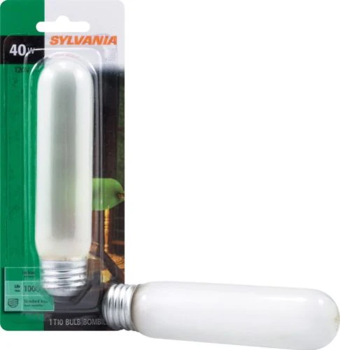 Sylvania 18494 40-Watt Frosted Tubular Incandescent T10 Bulb - Cheap-Us
