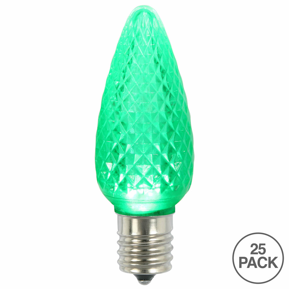 Vickerman C9 LED Green Faceted Twinkle  Replacement Bulb bag of 25 - Cheap-Us