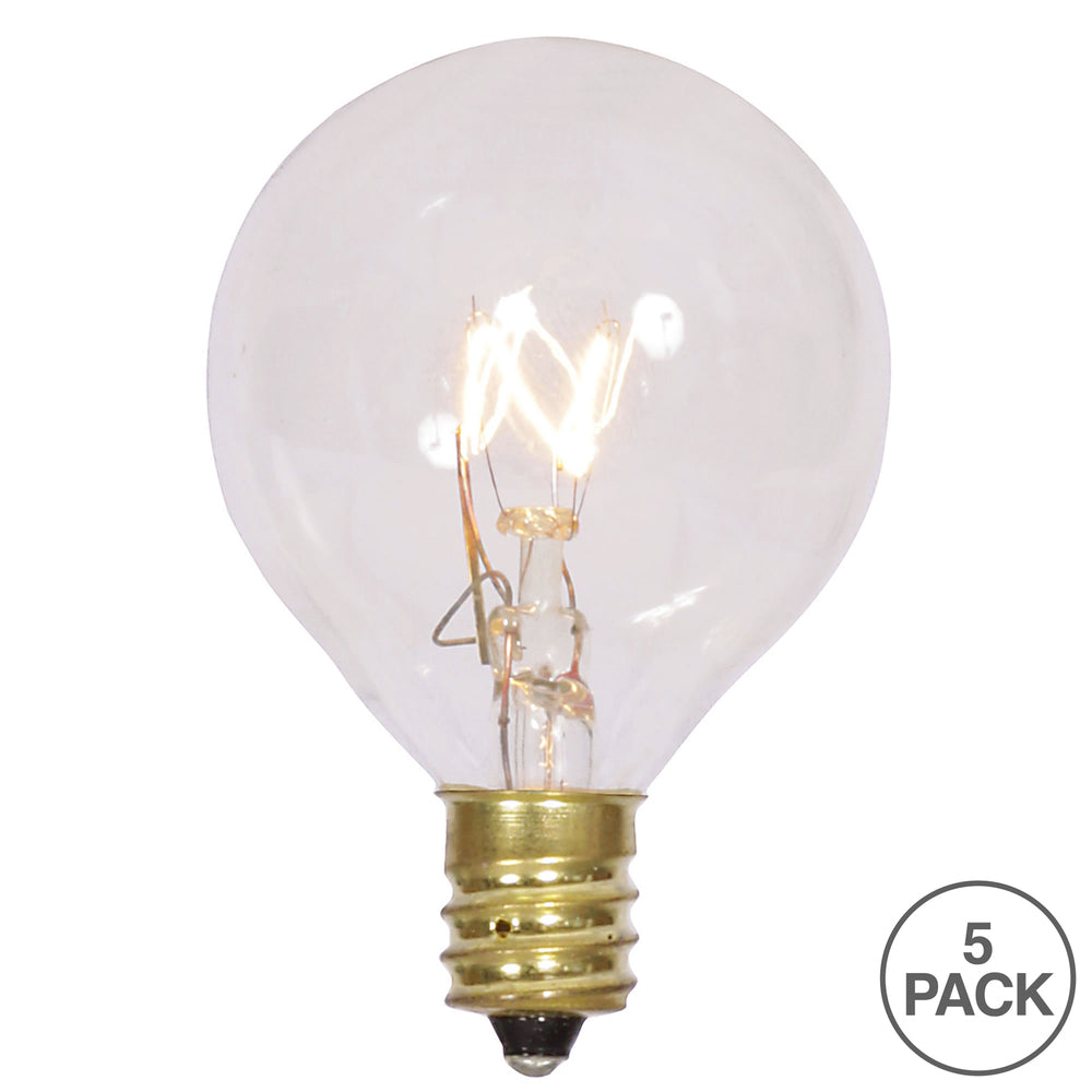 Vickerman Clear G40 Twinkle Replacement Bulb 5 per Box - Cheap-Us