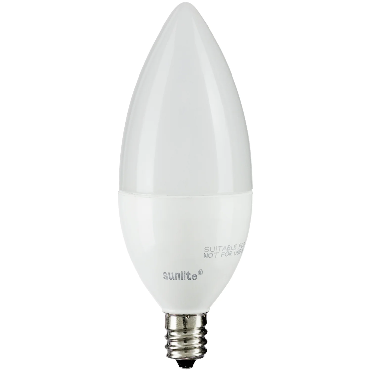 Sunlite LED B11 Frosted Torpedo Tip Chandelier Light Bulb, 4.5 Watts (40W Equivalent) 300 Lumens, Candelabra E12 Base, Dimmable Energy Star and ETL Certified, 3000K Warm White, 6 Count - Cheap-Us