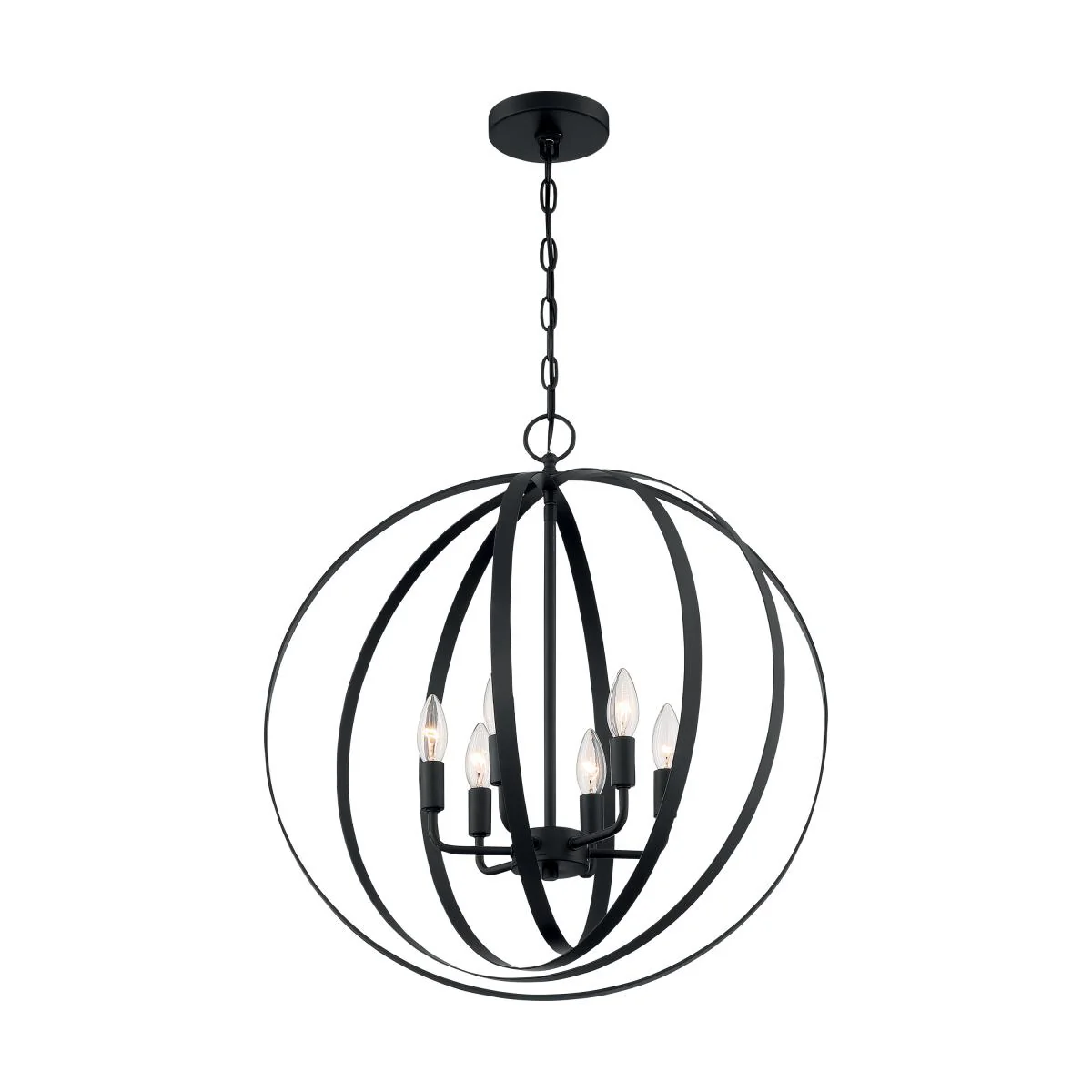 60-7068 PENDLETON 6LT PENDANT Pendleton - 6 Light Pendant with- Matte Black Finish - Cheap-Us