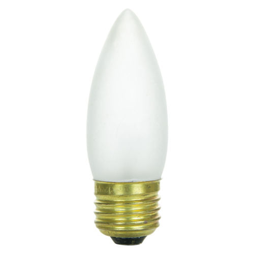 Sunlite 25 Watt Torpedo Tip Chandelier , Medium Base, Frost - Cheap-Us
