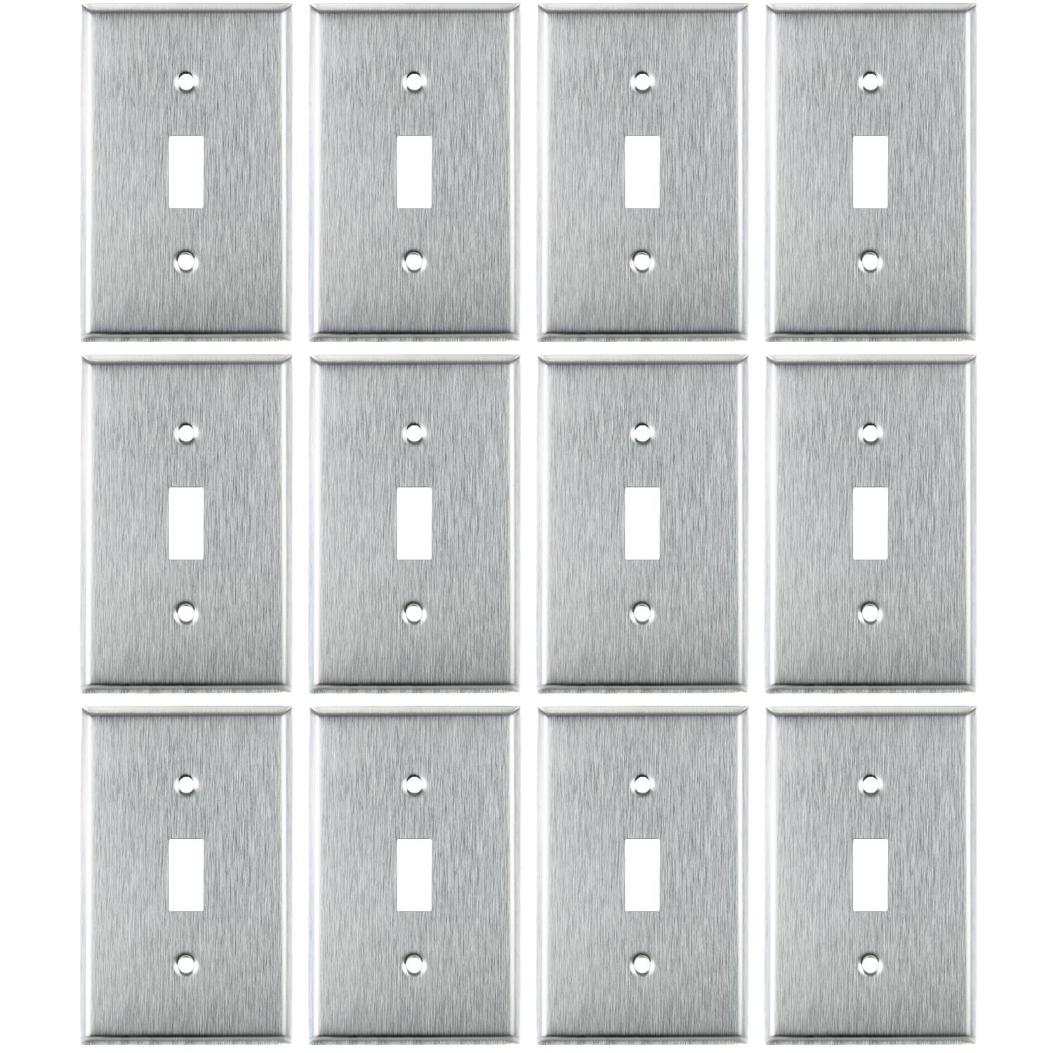 Sunlite E101/S 1 Gang Toggle Switch Plate, Steel - Cheap-Us