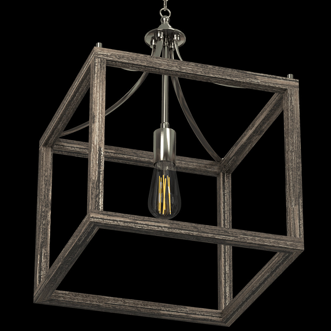 Loggia Single Light Square Farmhouse Pendant Fixture - Cheap-Us