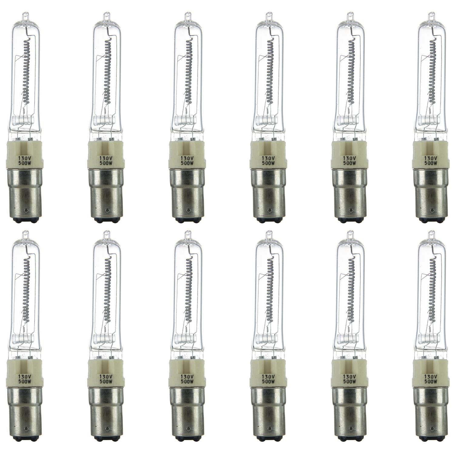 Sunlite 500 Watt, Single Ended T4, Double Contact Bayonet Base, Clear - Cheap-Us