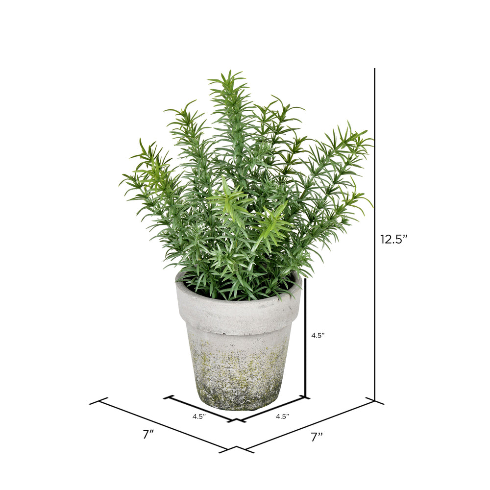 Vickerman 12.5“ Artificial Potted Green Plant. - Cheap-Us