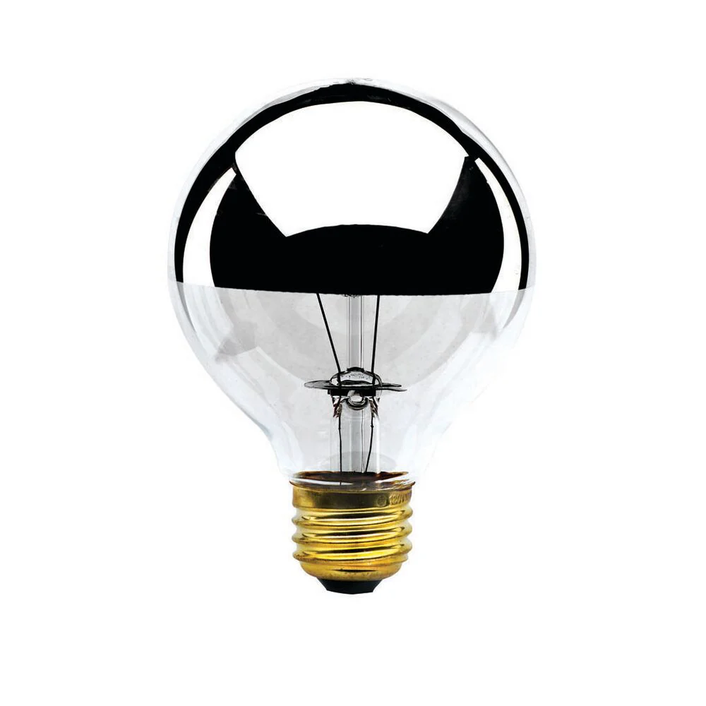 Bulbrite Pack of (6) 100 Watt Dimmable Half Chrome G25 Medium Screw (E26) Incandescent Light Bulb - Cheap-Us