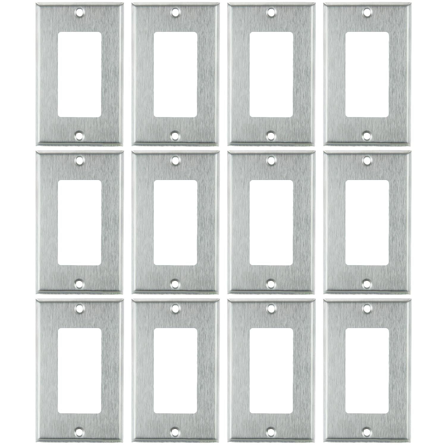 Sunlite E301/S 1 Gang Decorative Switch and Receptacle Plate, Steel - Cheap-Us