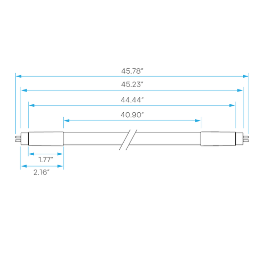 Luxrite LED 4' T5 3 Way Universal Light Tube, G5 Base, 24W, 3250 Lumens, 3000K - Soft White, 83 CRI, Frosted White Finish (LR34156) - Cheap-Us