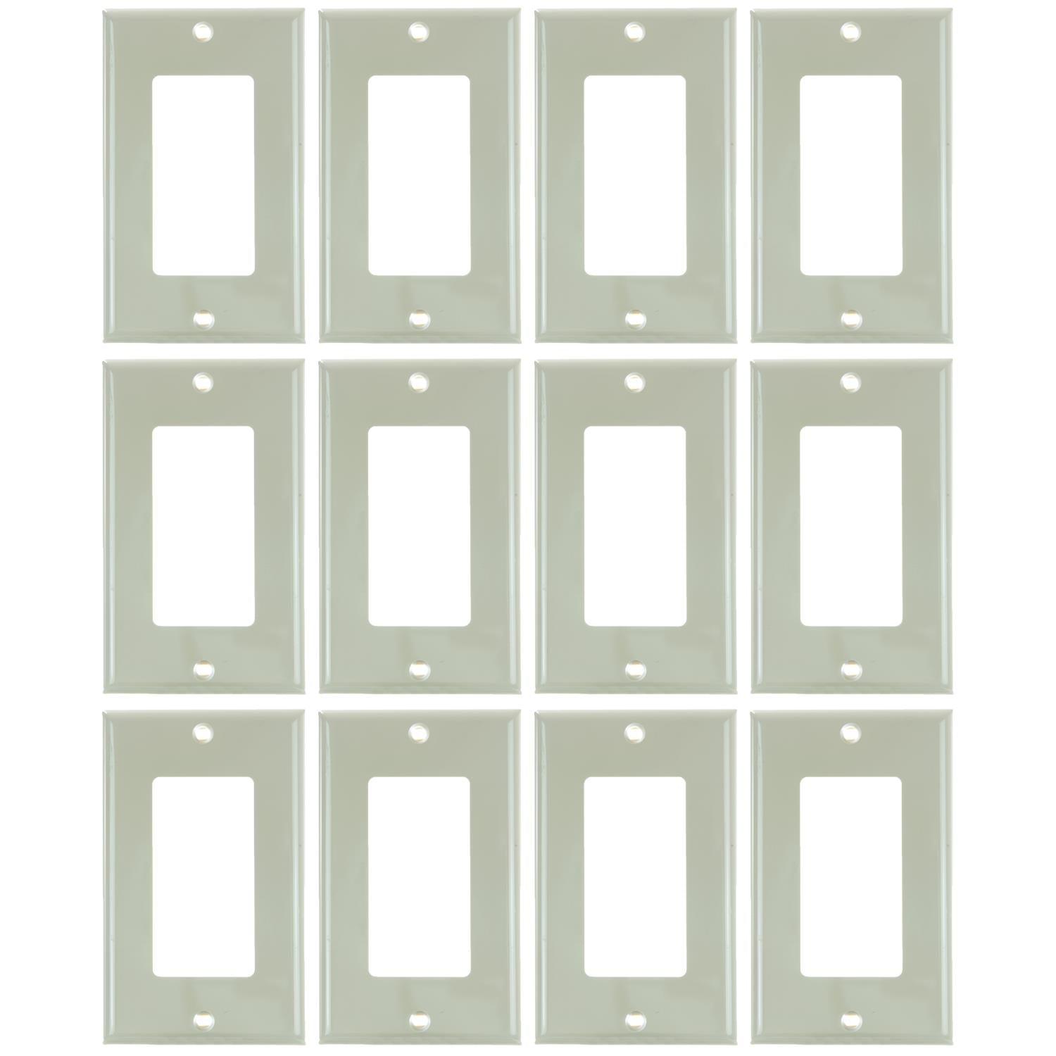 Sunlite E301/I 1 Gang Decorative Switch and Receptacle Plate, Ivory - Cheap-Us