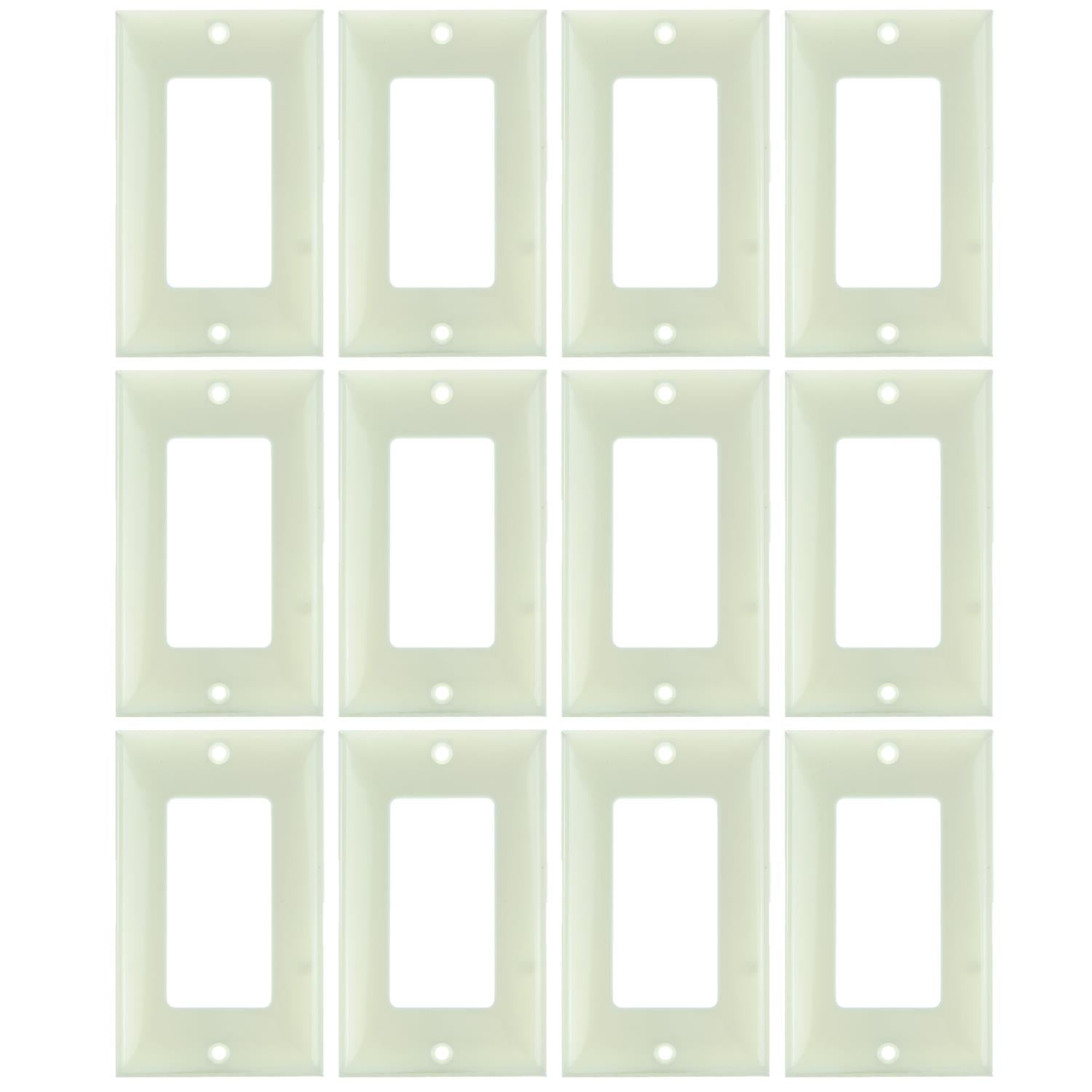 Sunlite E301/A 1 Gang Decorative Switch and Receptacle Plate, Almond - Cheap-Us