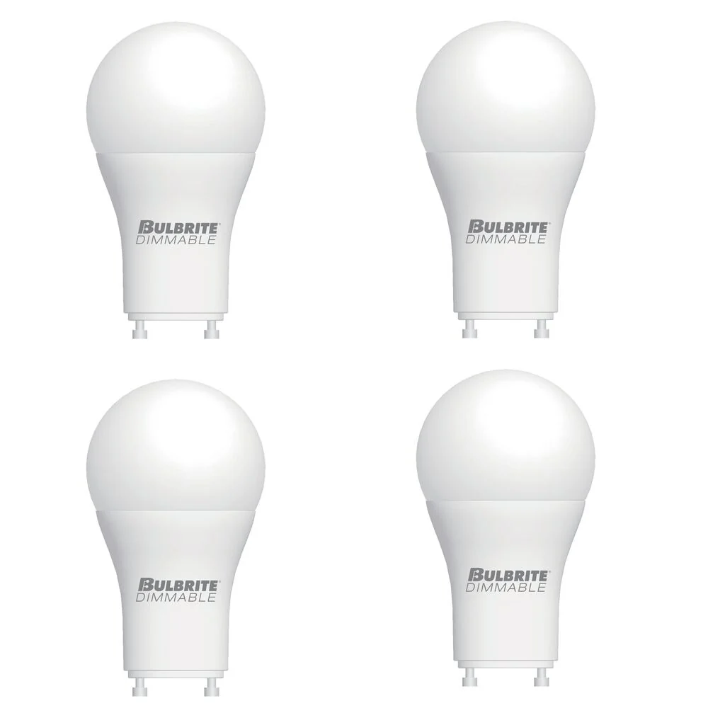 Bulbrite Pack of (4) 9 Watt Dimmable Frost A19 LED Light Bulbs with Twist and Lock Bi-Pin (GU24) Base, 3000K Soft White Light, 800 Lumens - Cheap-Us